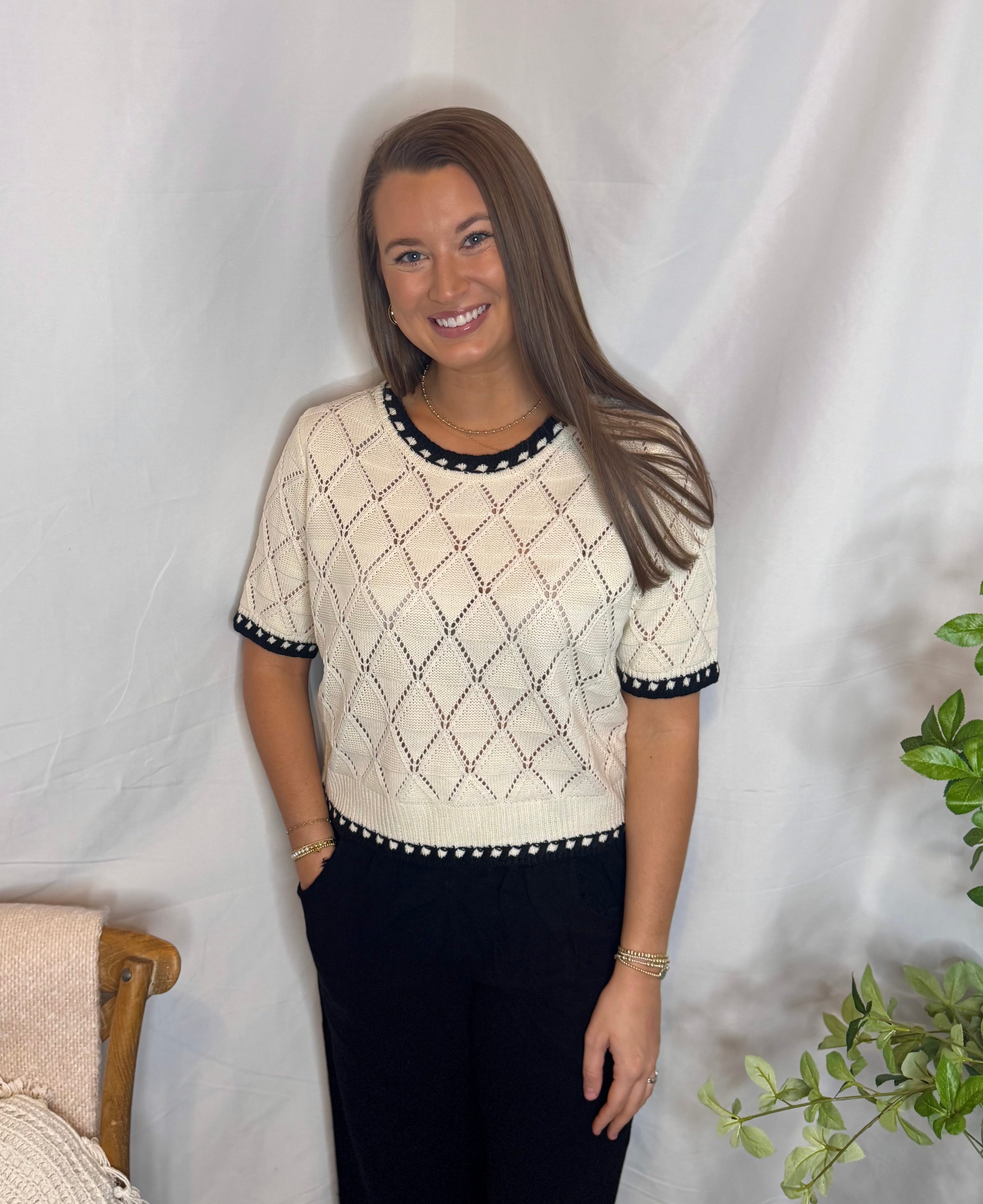 The Diamond Sweater Top -