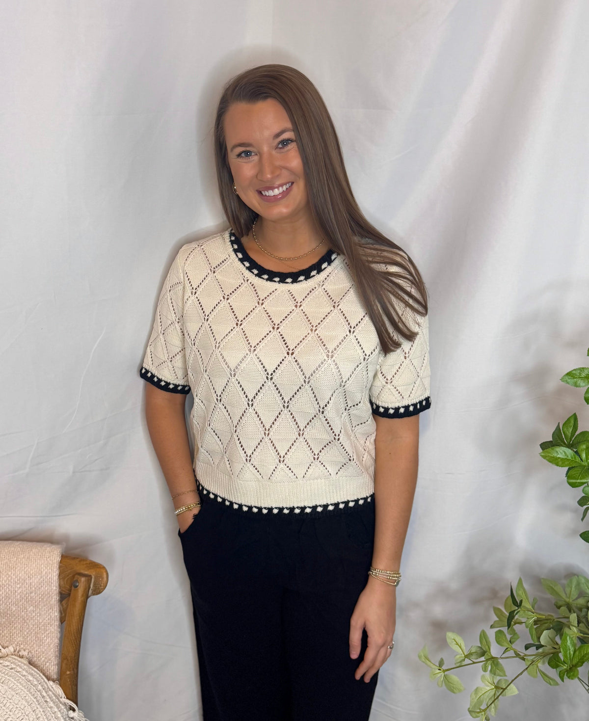 The Diamond Sweater Top -
