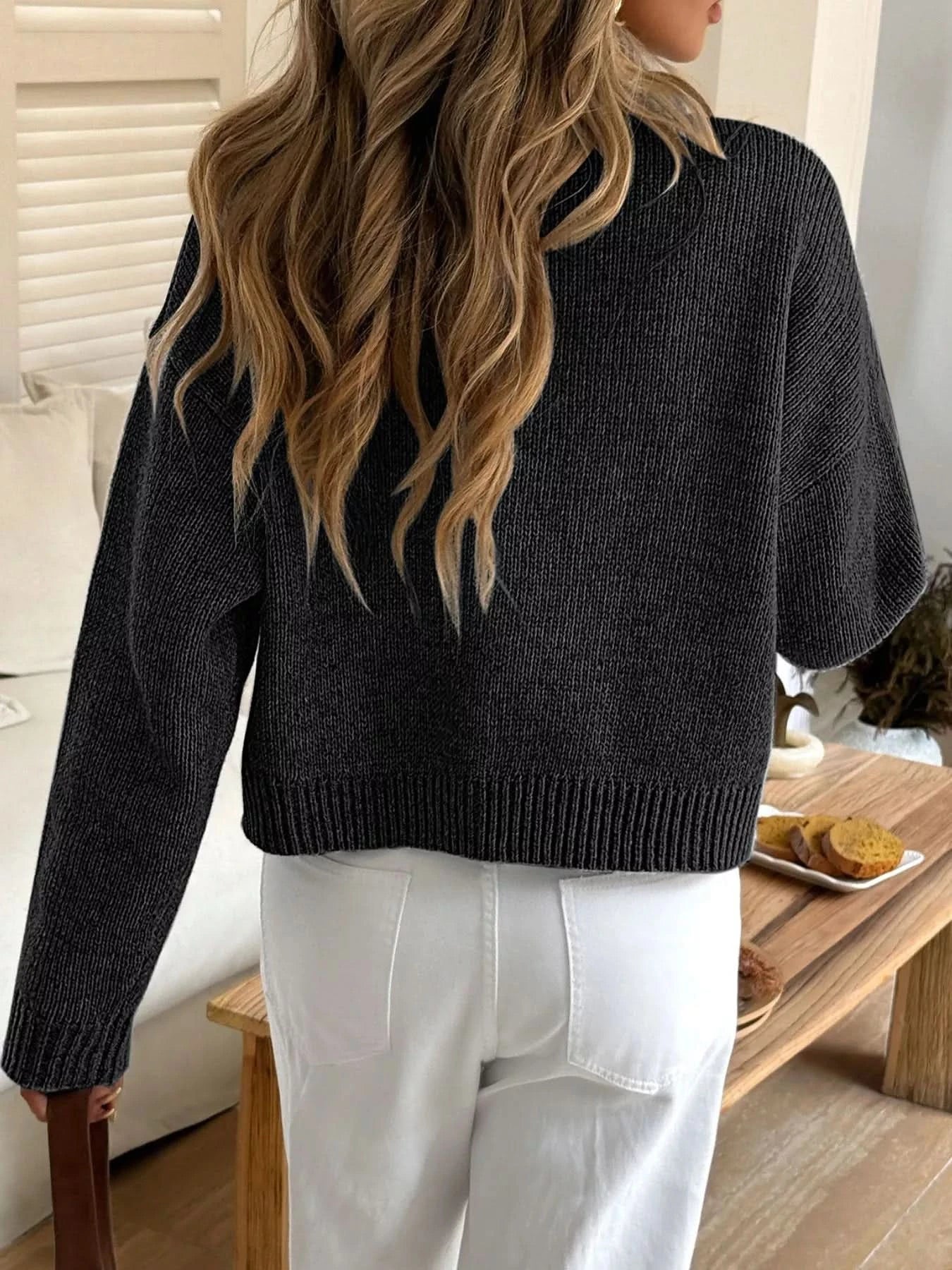 Button-Down Knit Cardigan in - photo