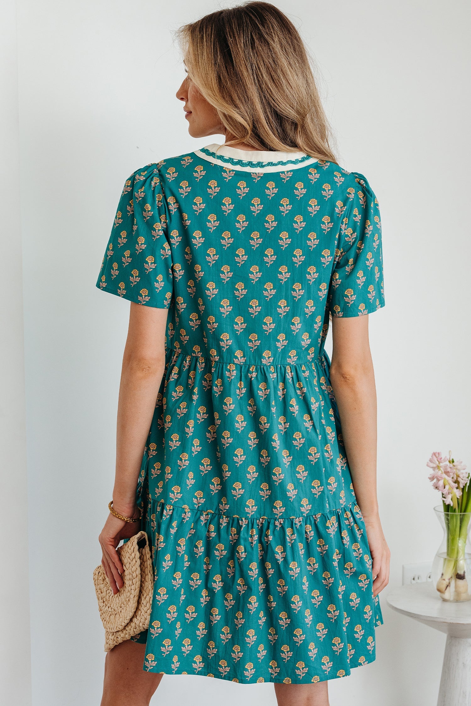 Clover Short Sleeve Floral Dress in - Floral Dresses photo