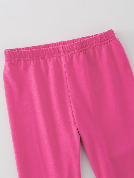 Milk Silk Ruffled Hot Pink Icing Legging -