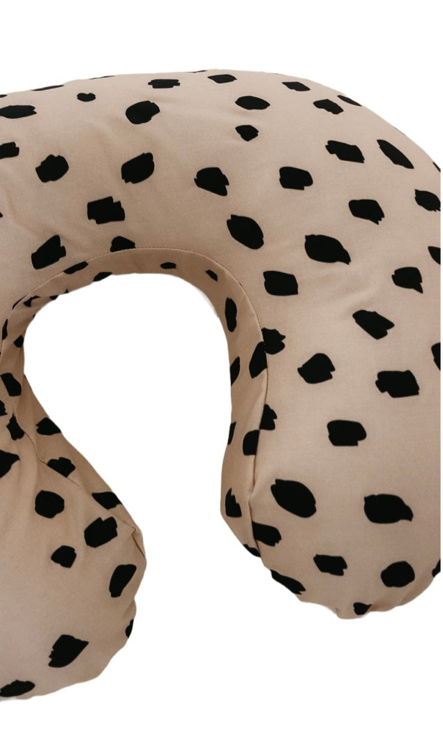 Beige Black Marks Sahara Nursing Pillow Cover in - Boppy Pillow Covers photo