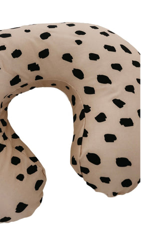 Beige Black Marks Sahara Nursing Pillow Cover in - Boppy Pillow Covers photo