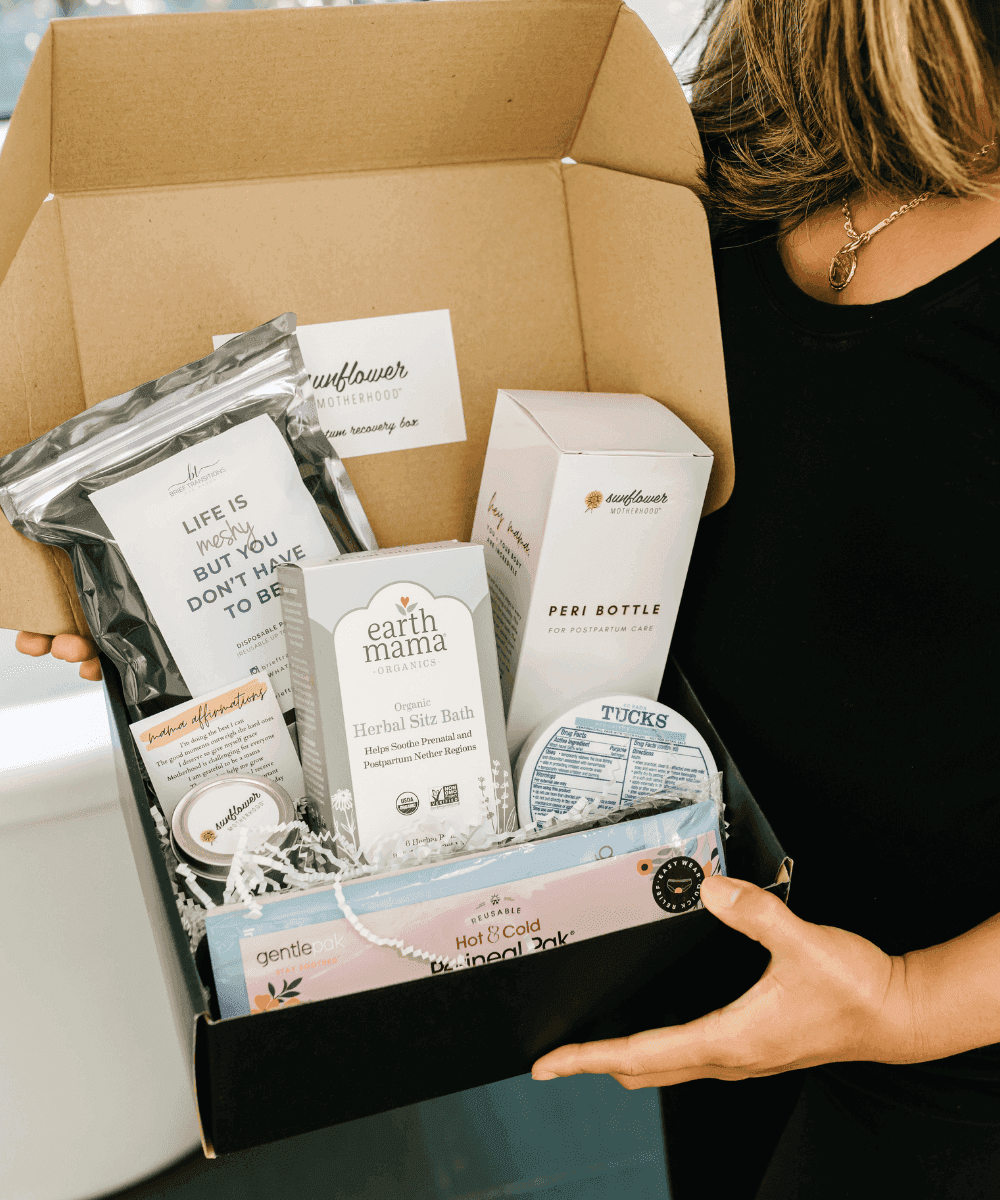 Sunflower Motherhood Postpartum Recovery Box in - Baby Gift Set photo