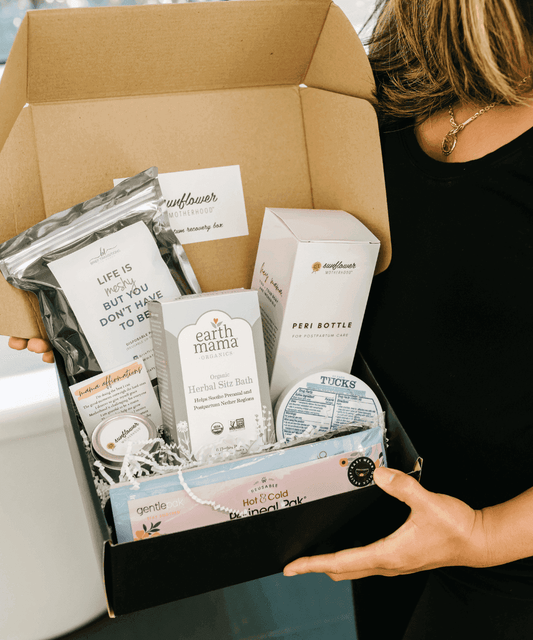 Sunflower Motherhood Postpartum Recovery Box in - Baby Gift Set photo