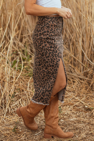 Jadecara Frayed Midi Skirt in - Skirts & Petticoat photo