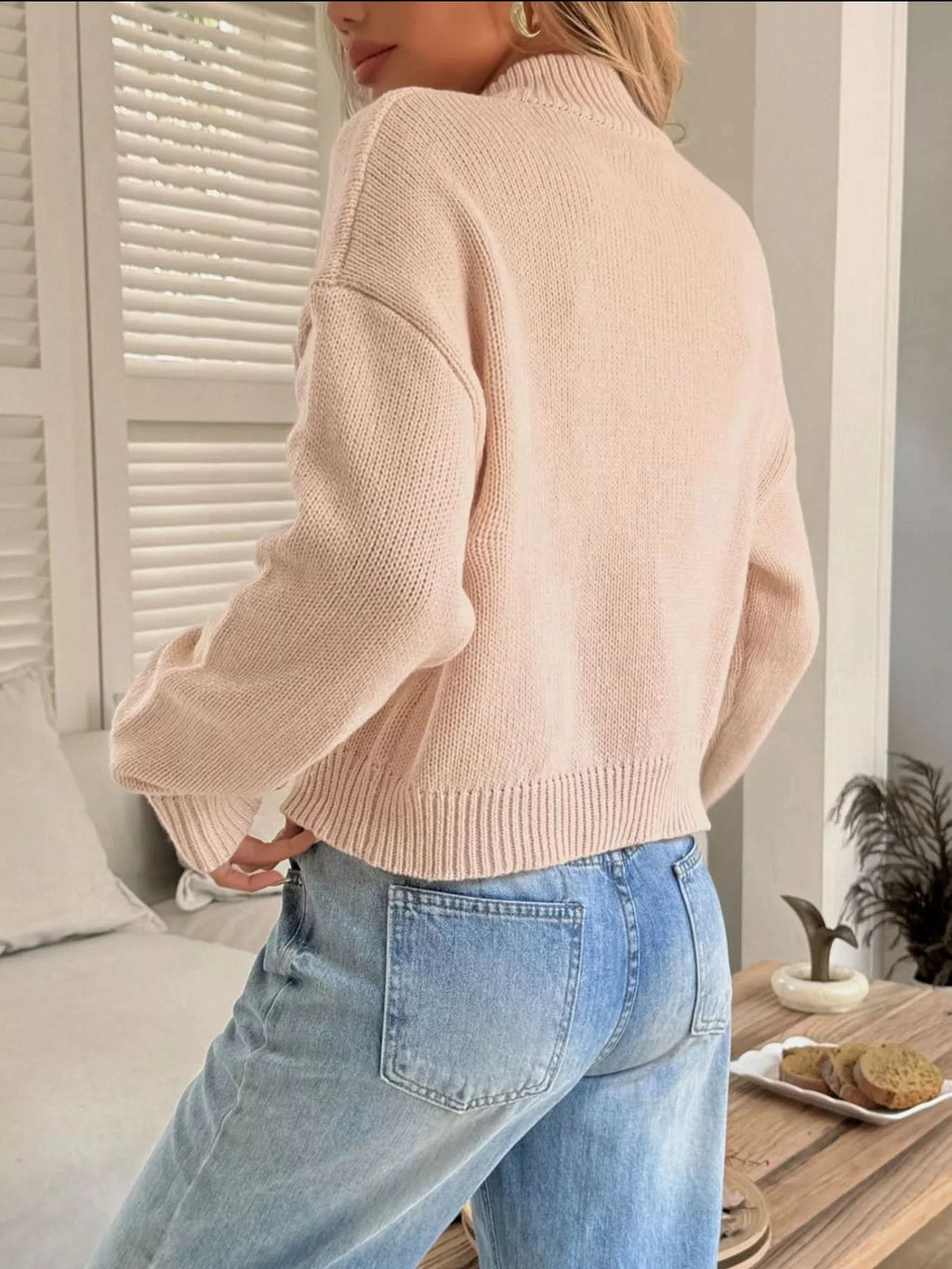 Button-Down Knit Cardigan in - photo
