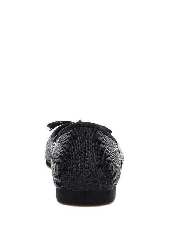 Rag & Co Paper Rings Raffia Ballet Flats - SwagglyLife Home & Fashion