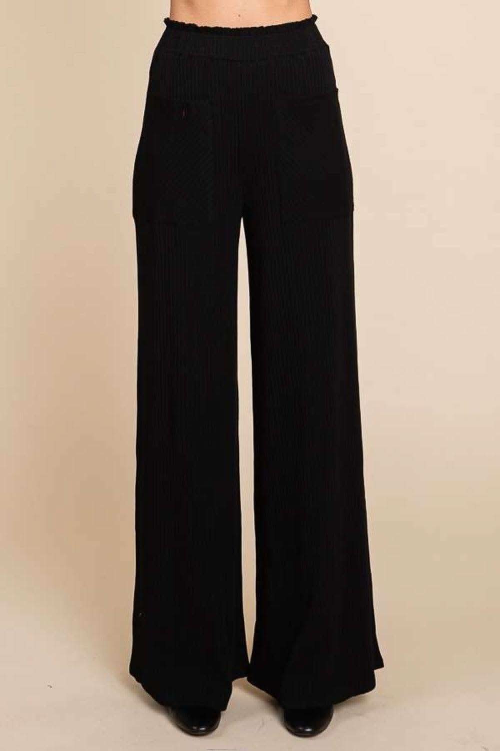 Culture Code Full Size High Waist Wide Leg Pants - SwagglyLife Home & Fashion