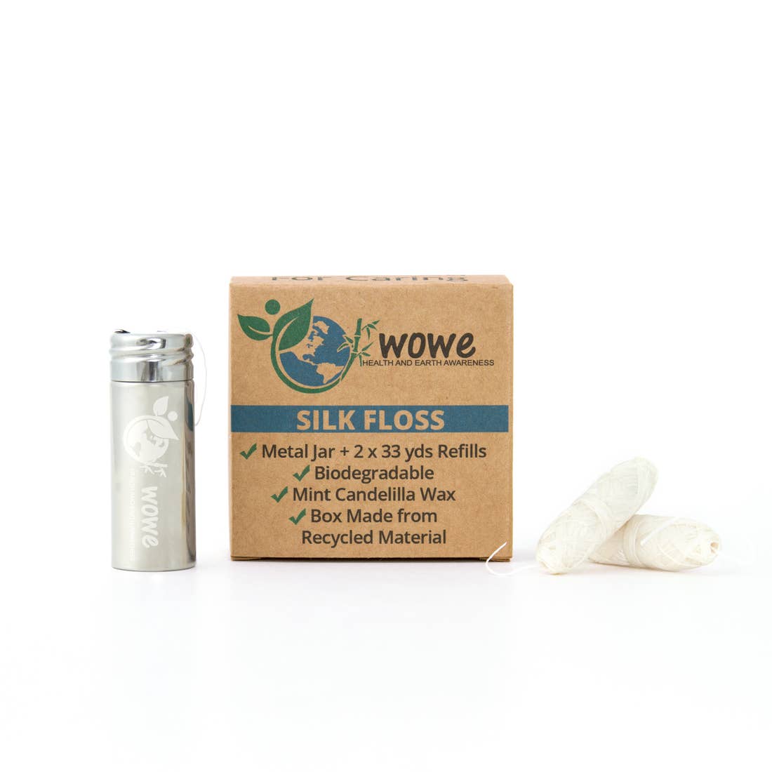 Organic Activated Charcoal Toothpaste / Whitening Toothpaste / Organic Toothpaste / Black Toothpaste / Charcoal Toothpaste / Tooth Paste in Activated Charcoal Toothpaste + Natural Biodegradable Silk Dental Floss with Refillable Stainless Steel Metal Container - Teeth photo