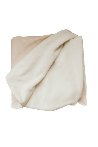 Little Mae & Co. Oat Ribbed Toddler Blanket in - photo