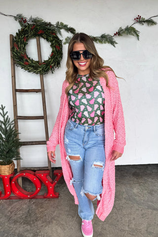 PREORDER: Poppy Knit Popcorn Cardigan