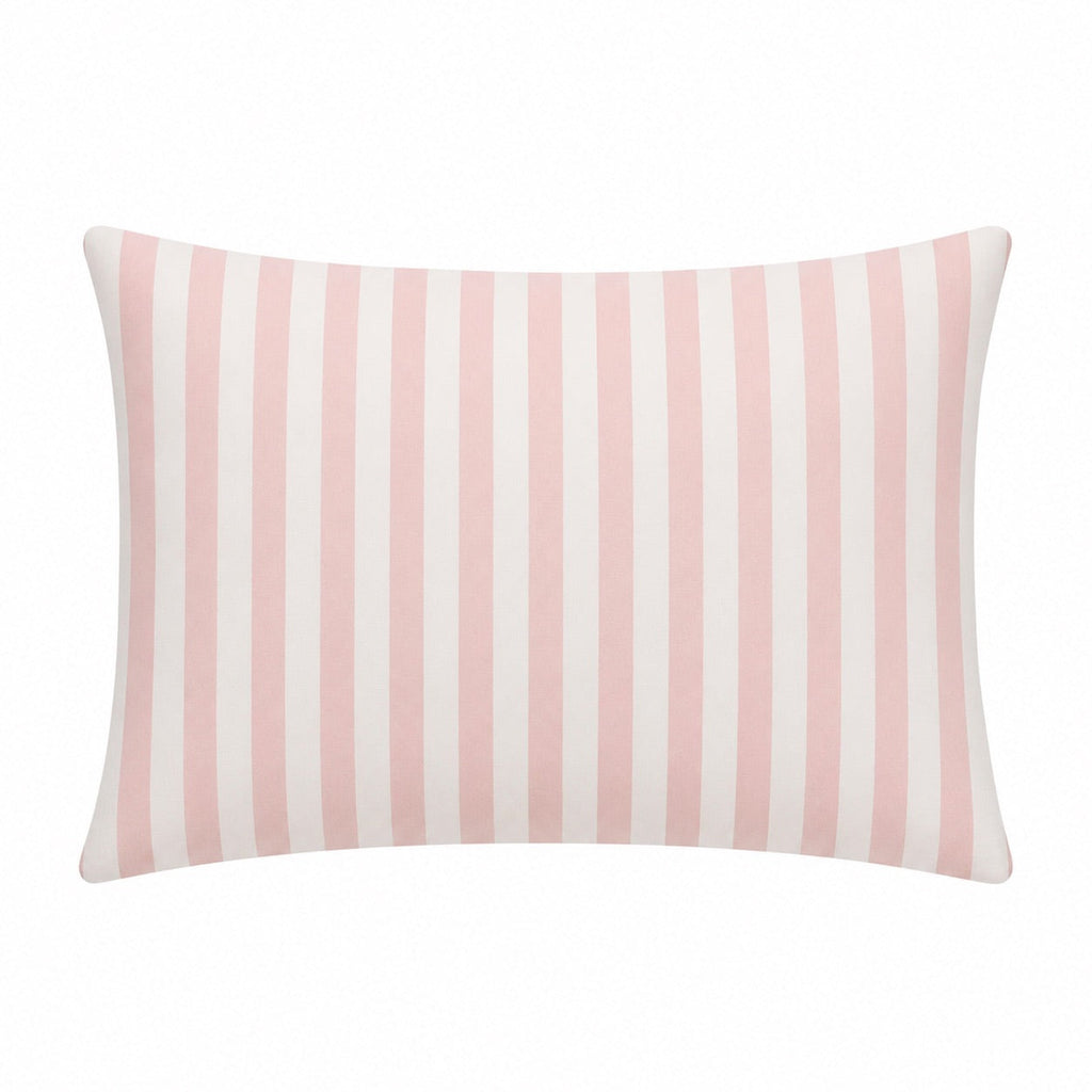 Little Mae & Co. Standard Pillow Case Cover - Pink White Stripe
