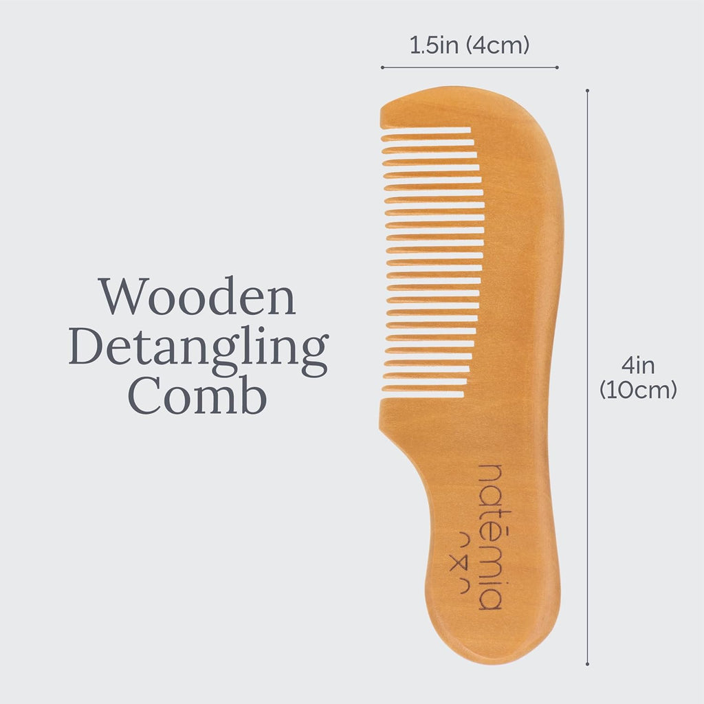 Natemia Wooden Baby Hair Brush Set (3 Piece) in - Brushes photo