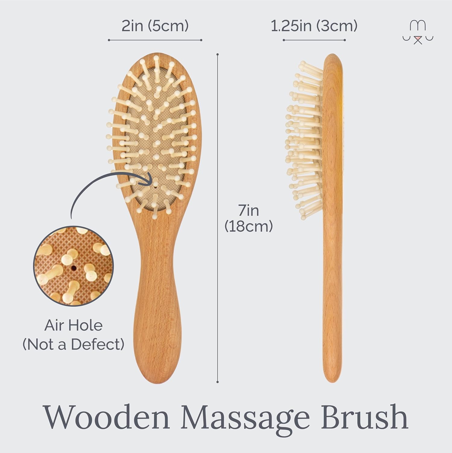 Natemia Wooden Baby Hair Brush Set (3 Piece) in - Brushes photo