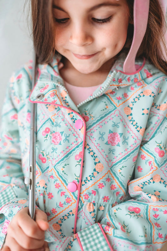 *PREORDER* Petal Patchwork Raincoat in - Coats & Jackets photo