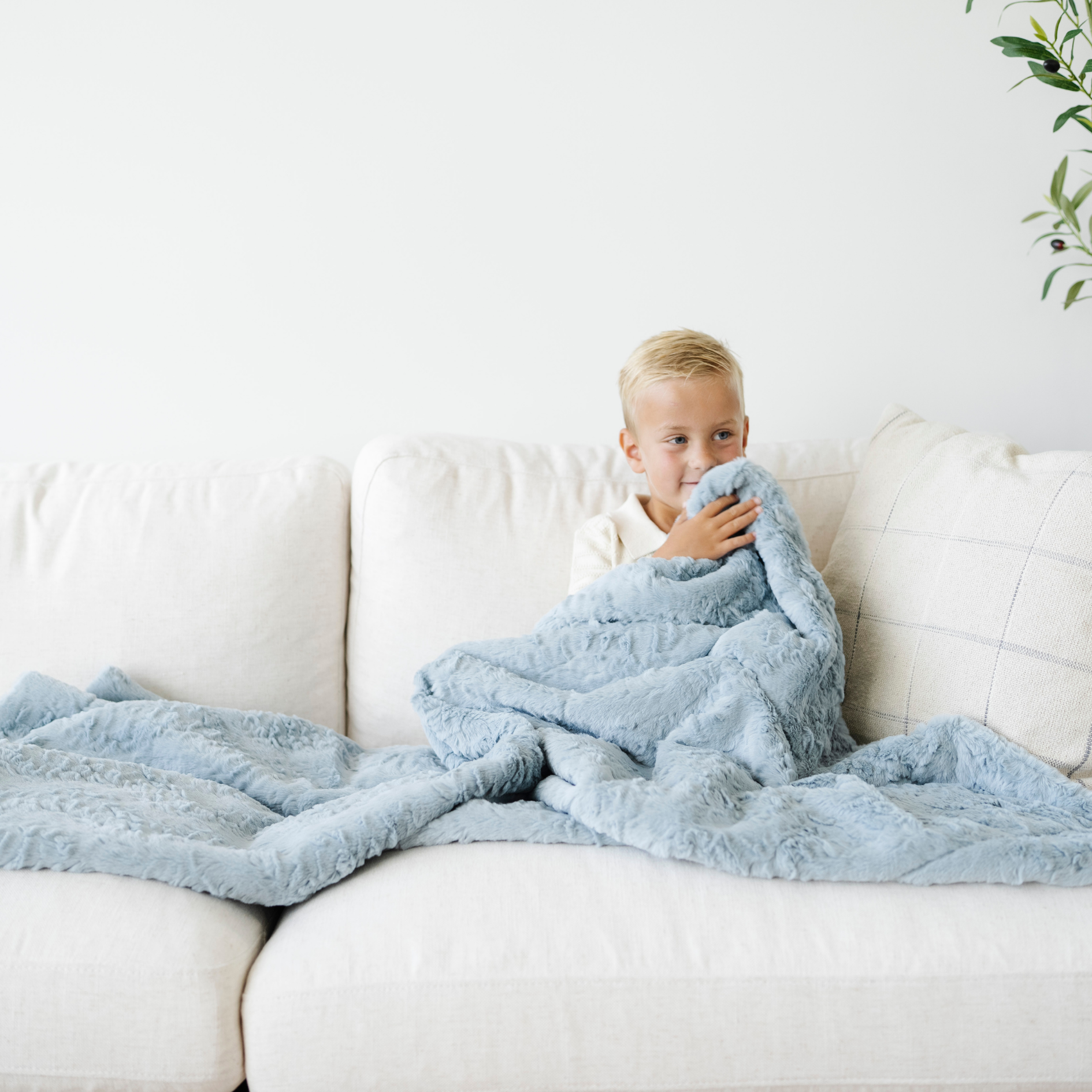 DREAM TODDLER BLANKETS in Heather Blue - photo