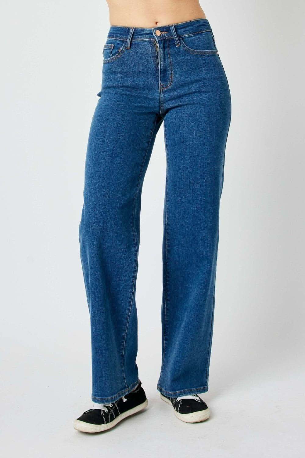 Judy Blue Full Size High Rise Straight Jeans - SwagglyLife Home & Fashion