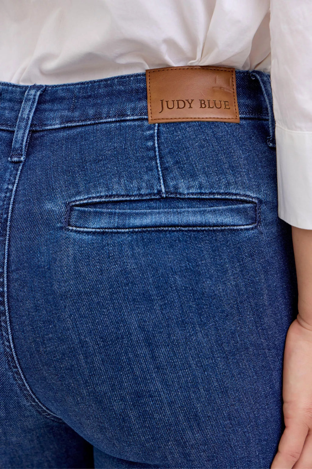 Judy Blue High Waist Flare Jeans with Front Patch Pockets in - photo