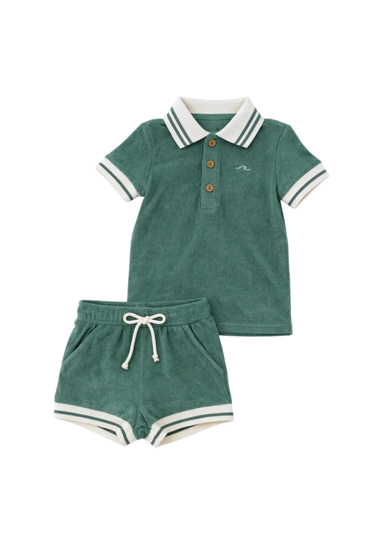 Lanier Bamboo Terry Set - Emerald in - Outfit Sets photo