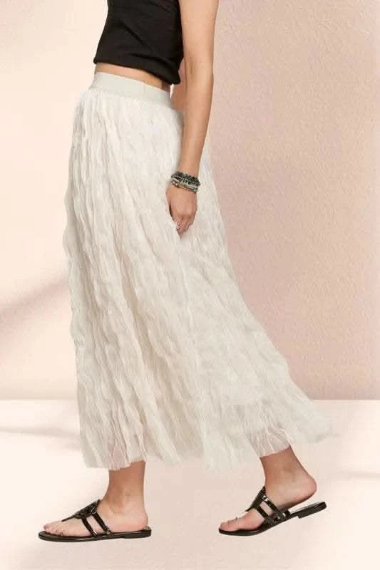 ADORA Elastic Waist Cloud Fluffy Maxi Skirt in - photo