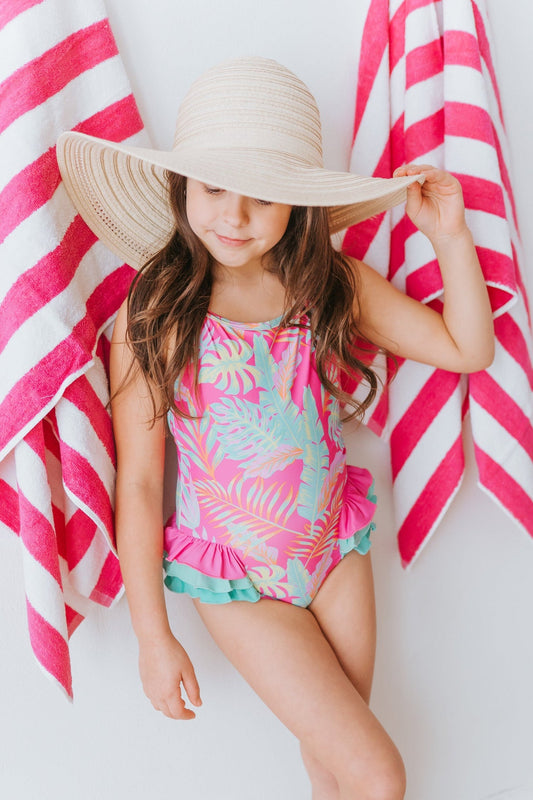 Pink Palm Paradise Everly One Piece in - Swimwear photo