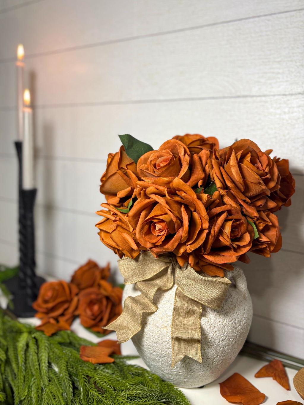 Artificial Real Touch Roses - Bundle of 10 in - Florals photo