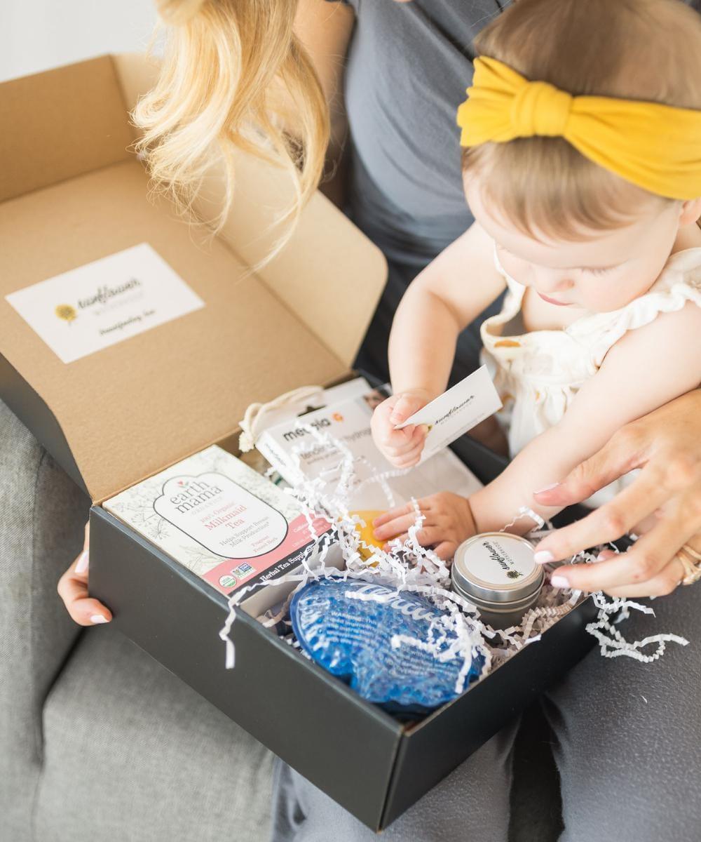 Sunflower Motherhood Breastfeeding Box in - Postpartum Gift photo