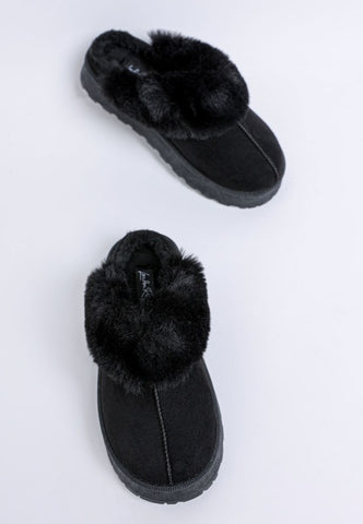 Portho Faux Fur Slip Ons in - photo