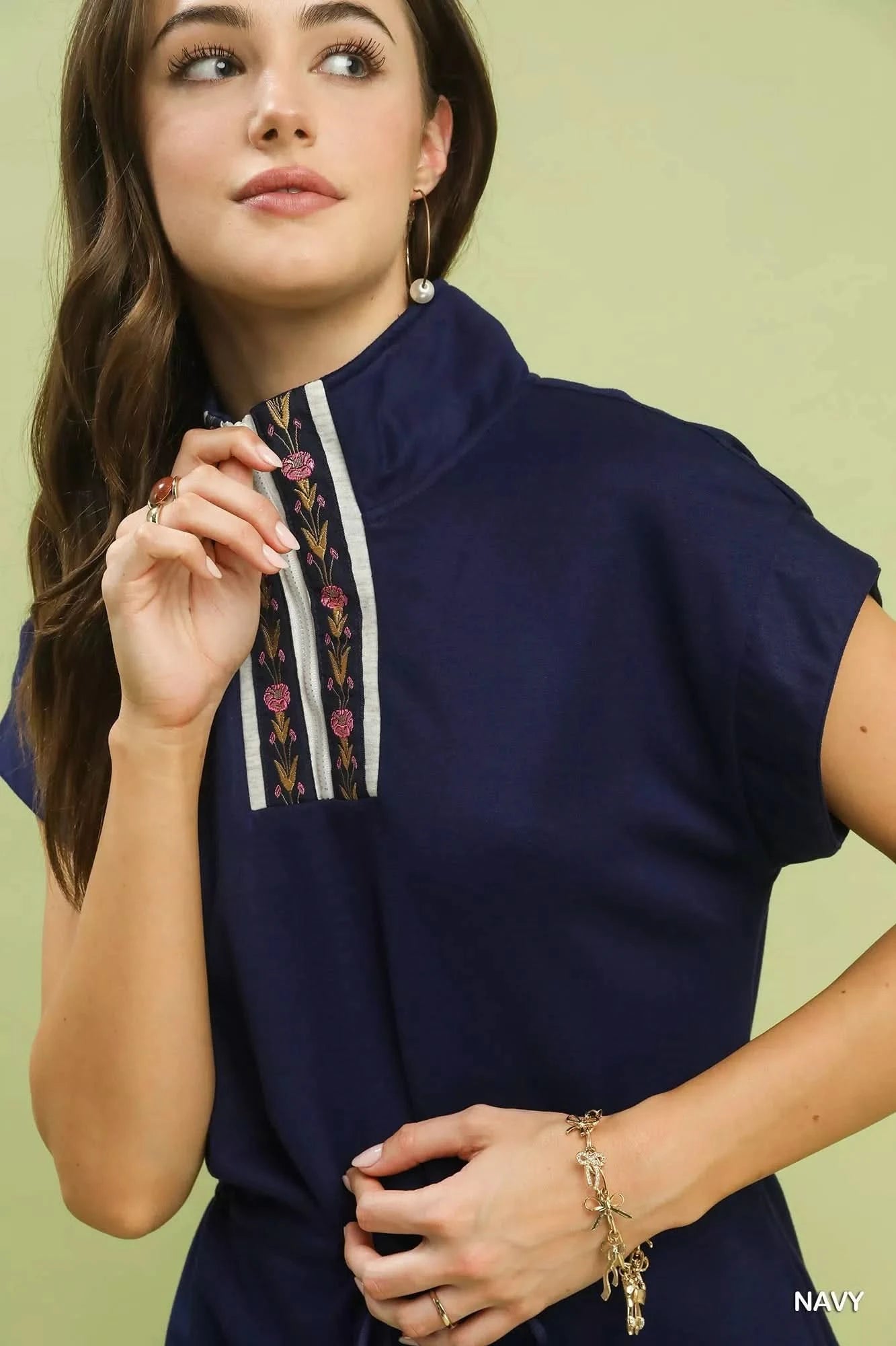 Umgee Dolman Sleeve Zip Detail Dress in - photo