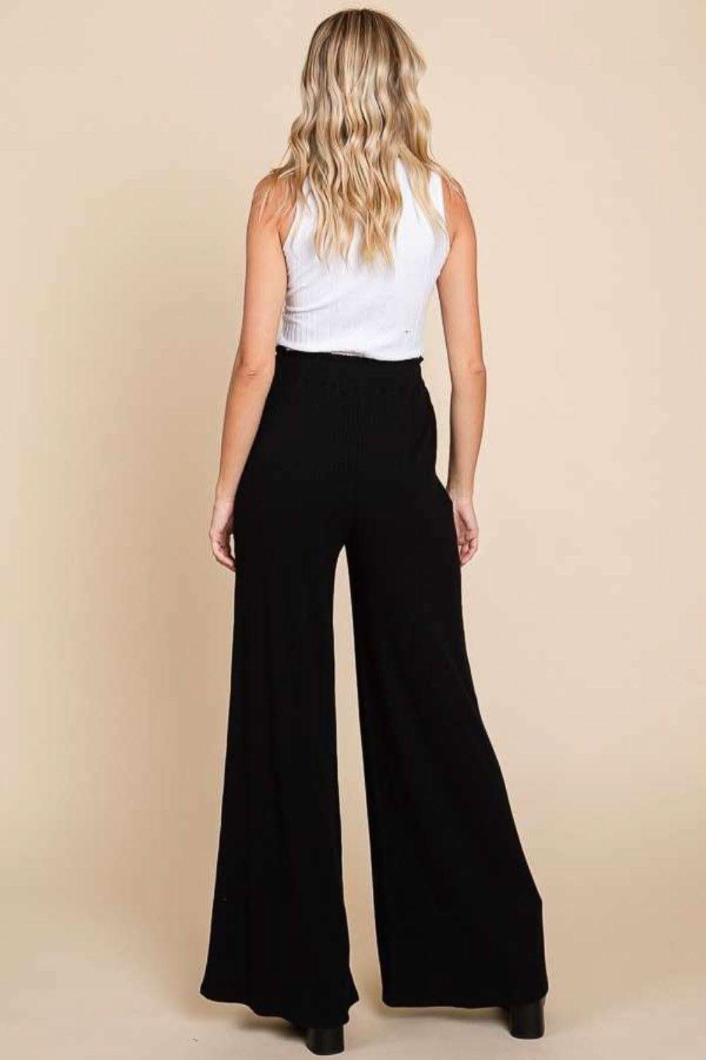 Culture Code Full Size High Waist Wide Leg Pants - SwagglyLife Home & Fashion