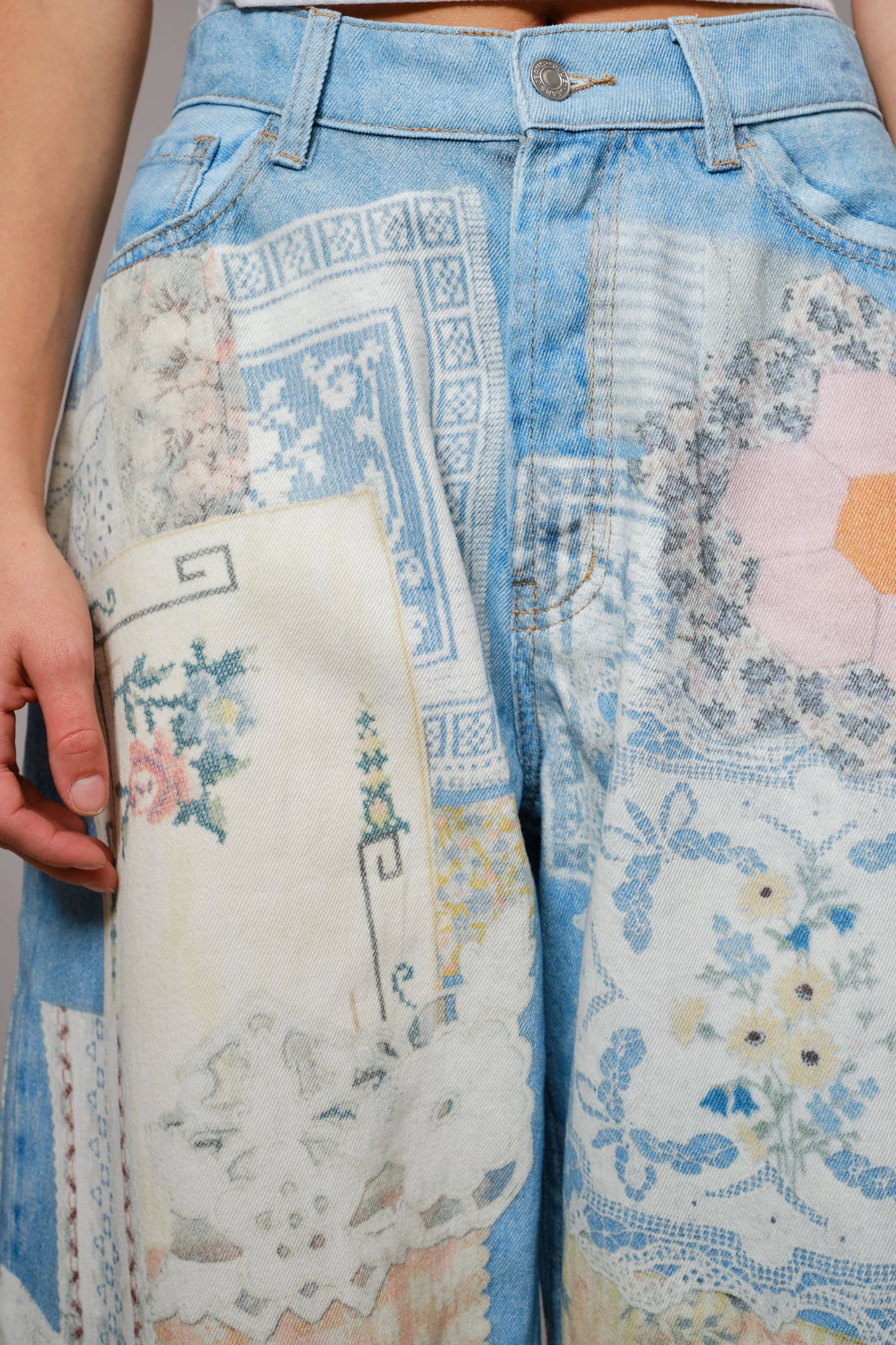 Emily Ann: Petticoat Patch Barrel Leg Jeans in - photo
