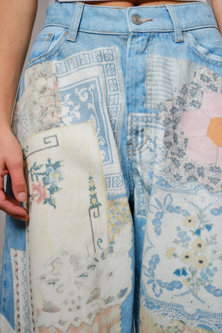 Emily Ann: Petticoat Patch Barrel Leg Jeans in - photo