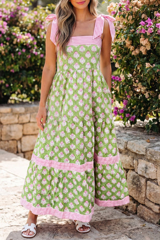 Adriana Knot Straps Maxi Dress in - Floral Dresses photo