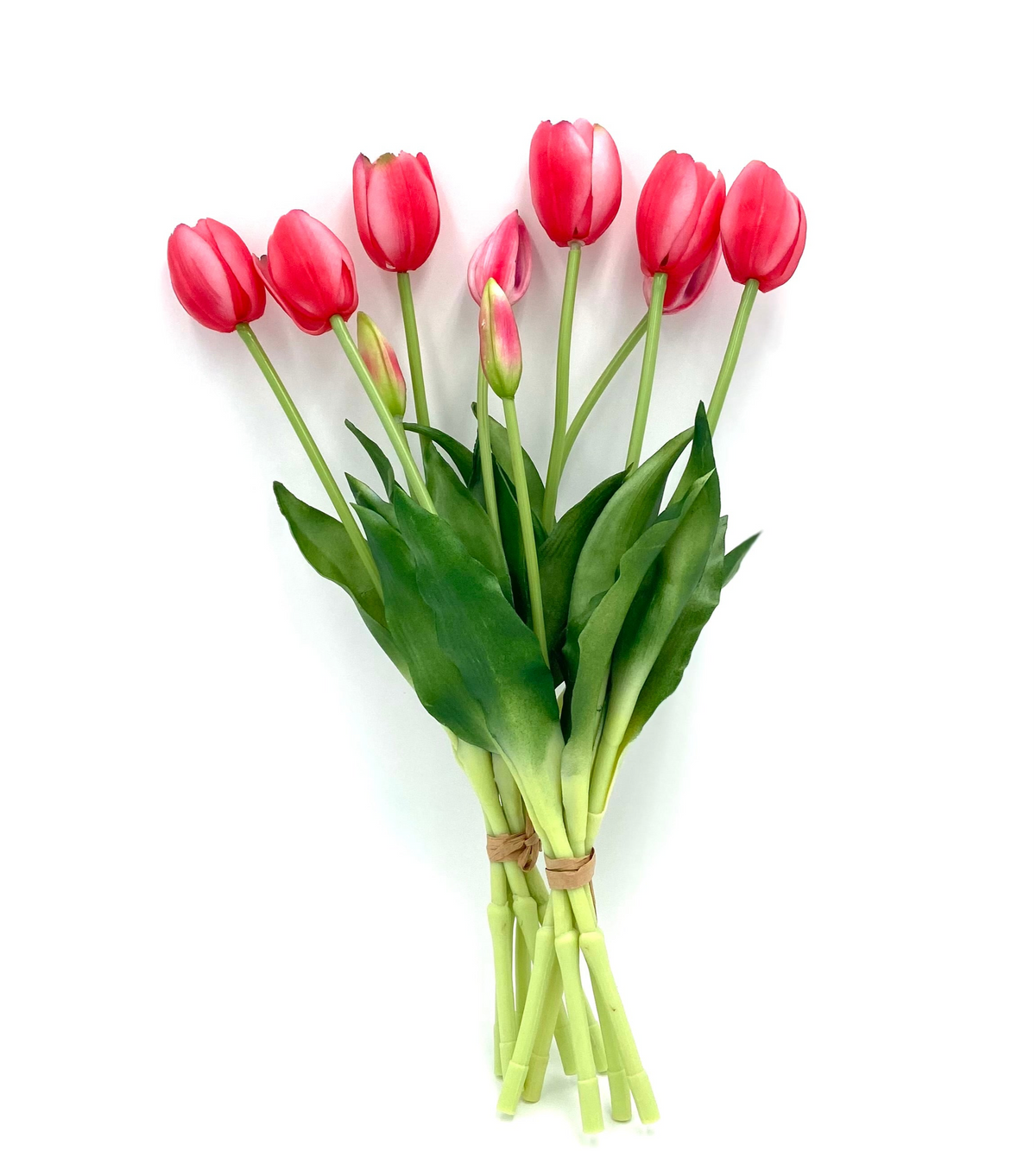 Artificial Real Touch Tulips - Bundle of 10 - Dark Pink Bundle of 10 Stems