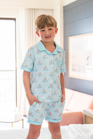 Blue Poolside Pups Comfort Set