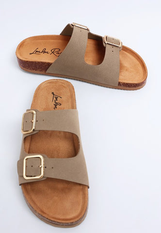 London Rag Gloriosa The Double Strap Slide Sandals in - photo
