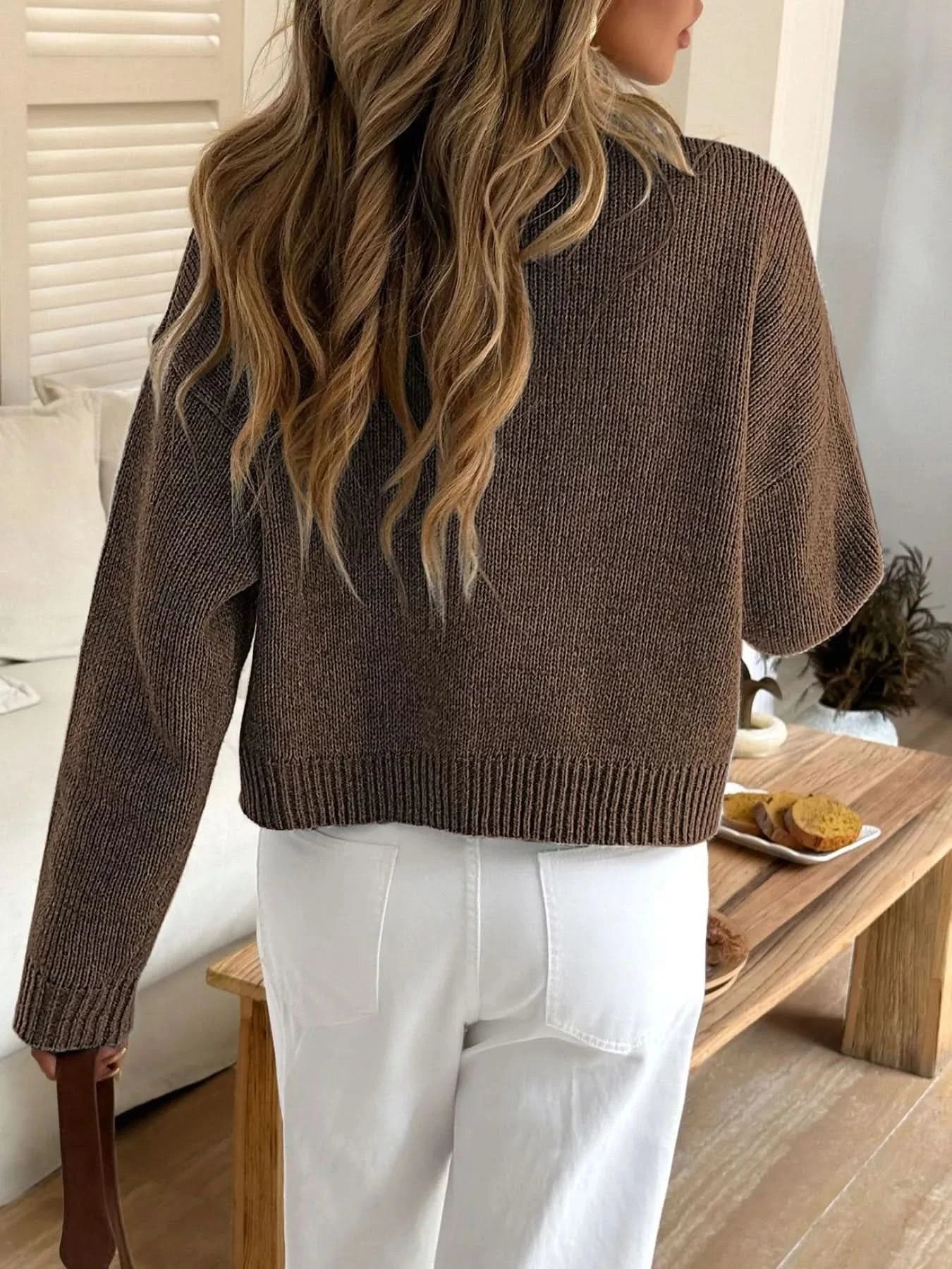 Button-Down Knit Cardigan in - photo