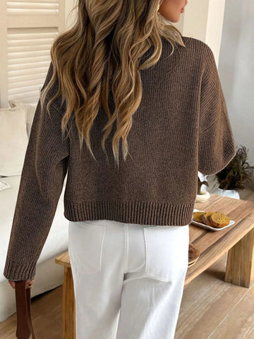 Button-Down Knit Cardigan in - photo