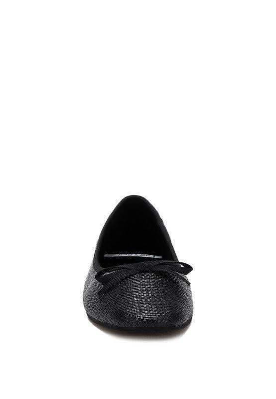 Rag & Co Paper Rings Raffia Ballet Flats - SwagglyLife Home & Fashion