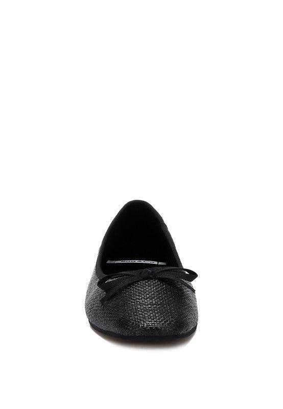 Rag & Co Paper Rings Raffia Ballet Flats