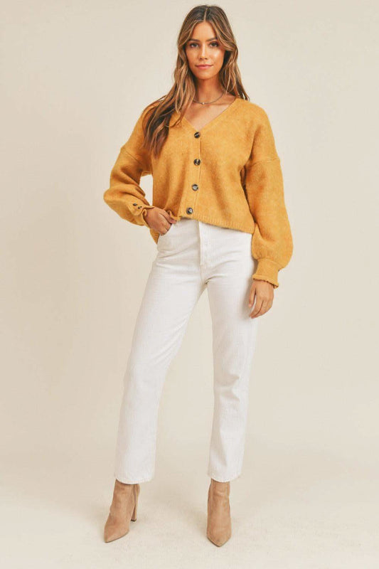 MABLE Long Sleeve Button Down Sweater Cardigan in - cardigans photo