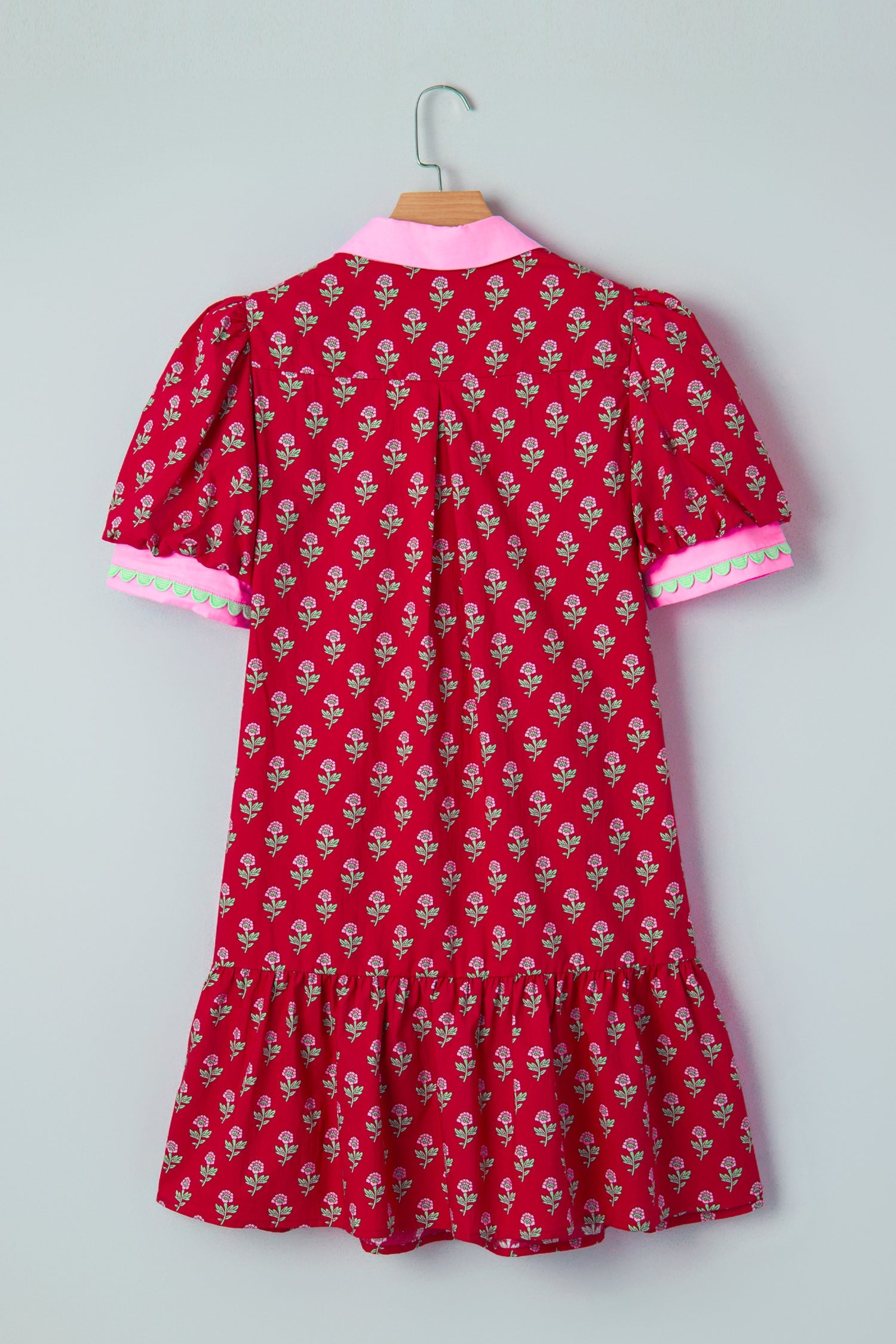 Amina Bubble Sleeve Mini Dress in - Floral Dresses photo