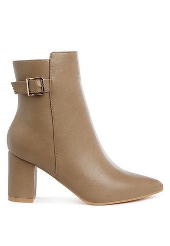 Rag Company Conchos Belt Detail Block Heel Boots