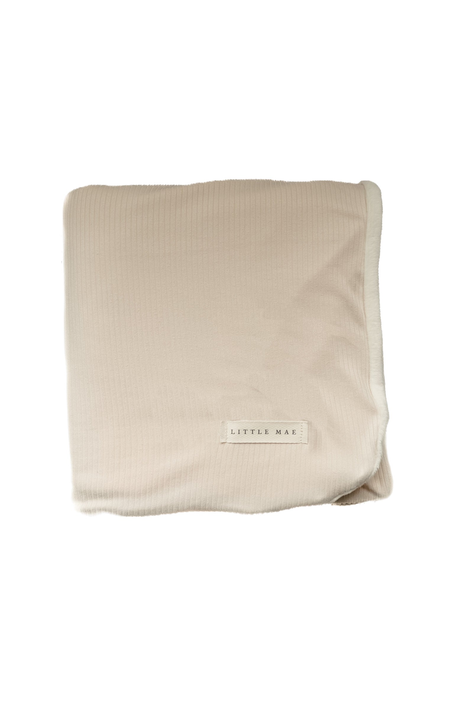 Little Mae & Co. Oat Ribbed Toddler Blanket in - photo