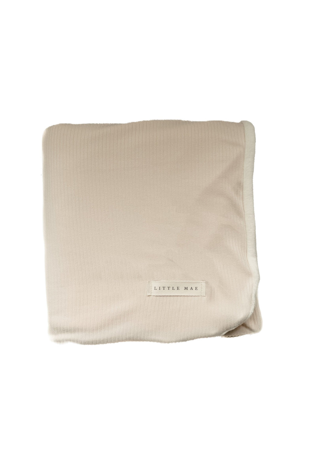 Little Mae & Co. Oat Ribbed Toddler Blanket in - photo