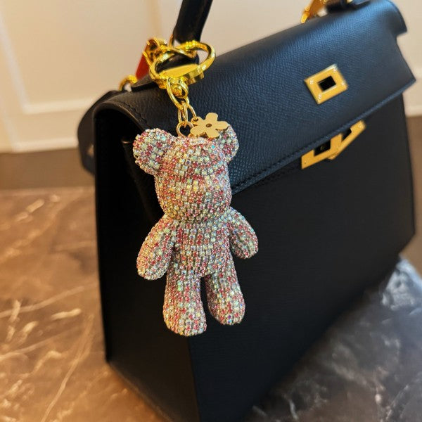 Twinkle Teddy Luxe Bag Charm – Pink Crystal Bear in - photo