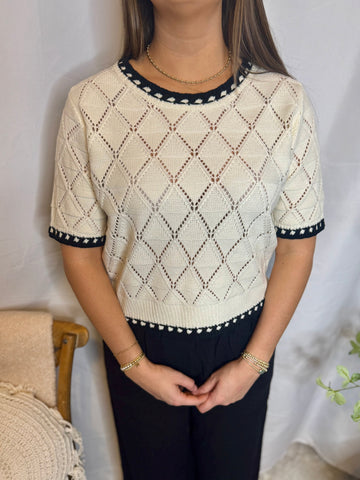 The Diamond Sweater Top -
