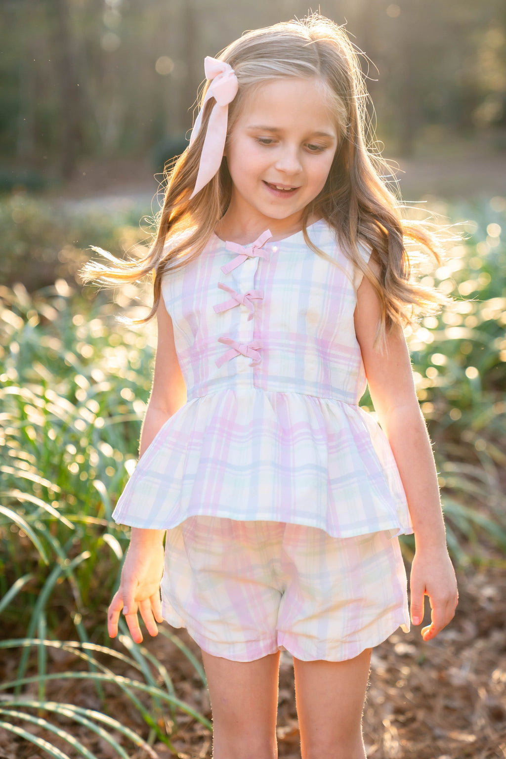 Taffy Plaid Shorts Set in - Outfit Sets photo
