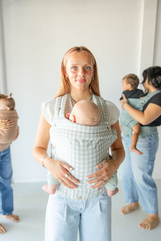 Monroe x Coco Gingham - Cotton Baby Carrier (7-35 lbs) in - Carrier photo